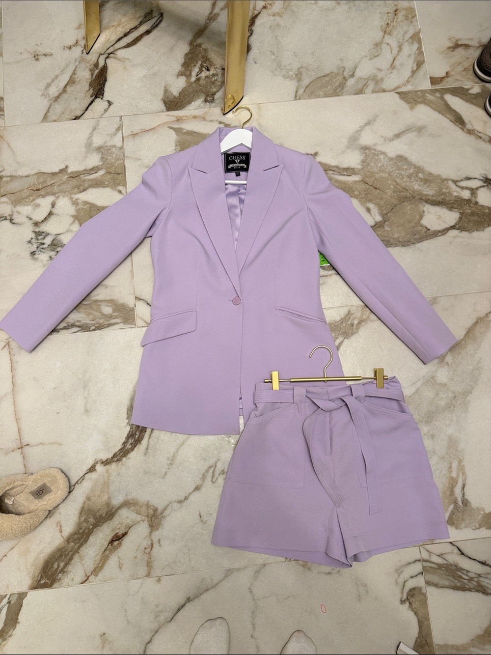 GUESS Lavender Tailored Blazer with Matching Shorts